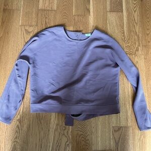 Aritzia Wilfred Loan open back blouse